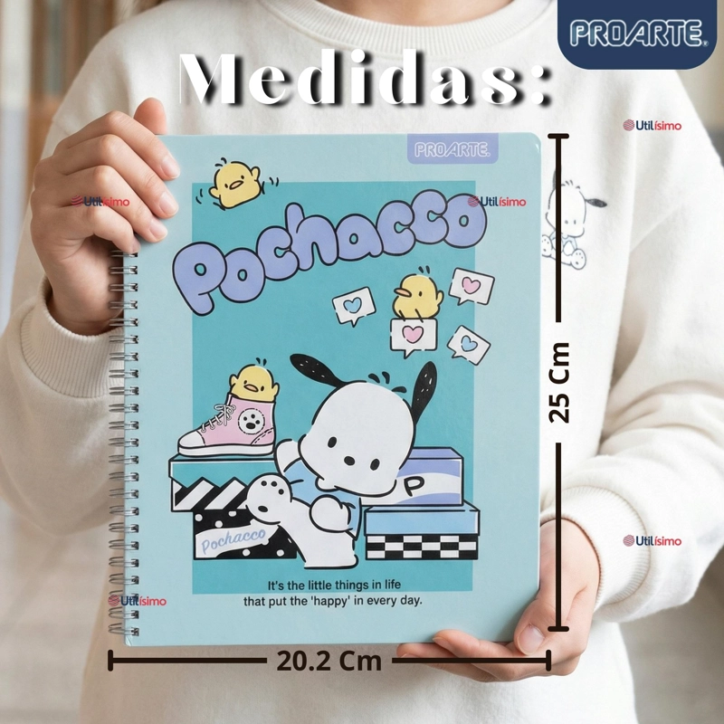 PACK 5 CUADERNOS UNIVERSITARIOS POCHACCO 100 HOJAS PROARTE DISEÑOS SURTIDOS - 4