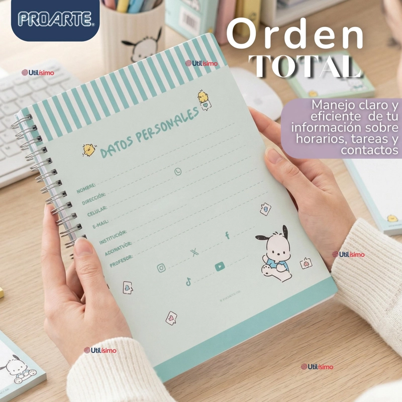 PACK 10 CUADERNOS UNIVERSITARIOS POCHACCO 100 HOJAS PROARTE DISEÑOS SURTIDOS - 6