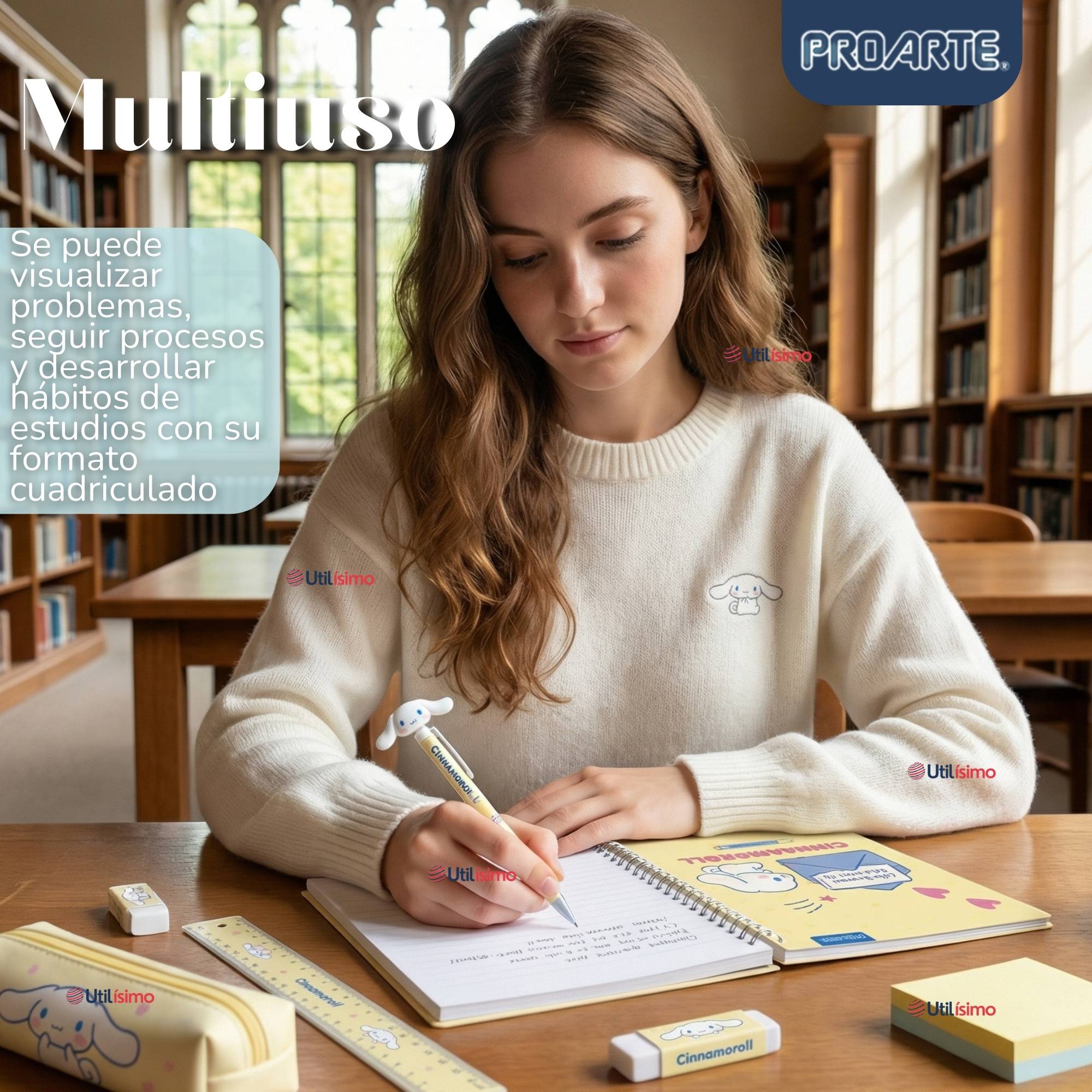 PACK 10 CUADERNOS UNIVERSITARIOS CINNAMOROLL 100 HOJAS PROARTE DISEÑOS SURTIDOS - 5