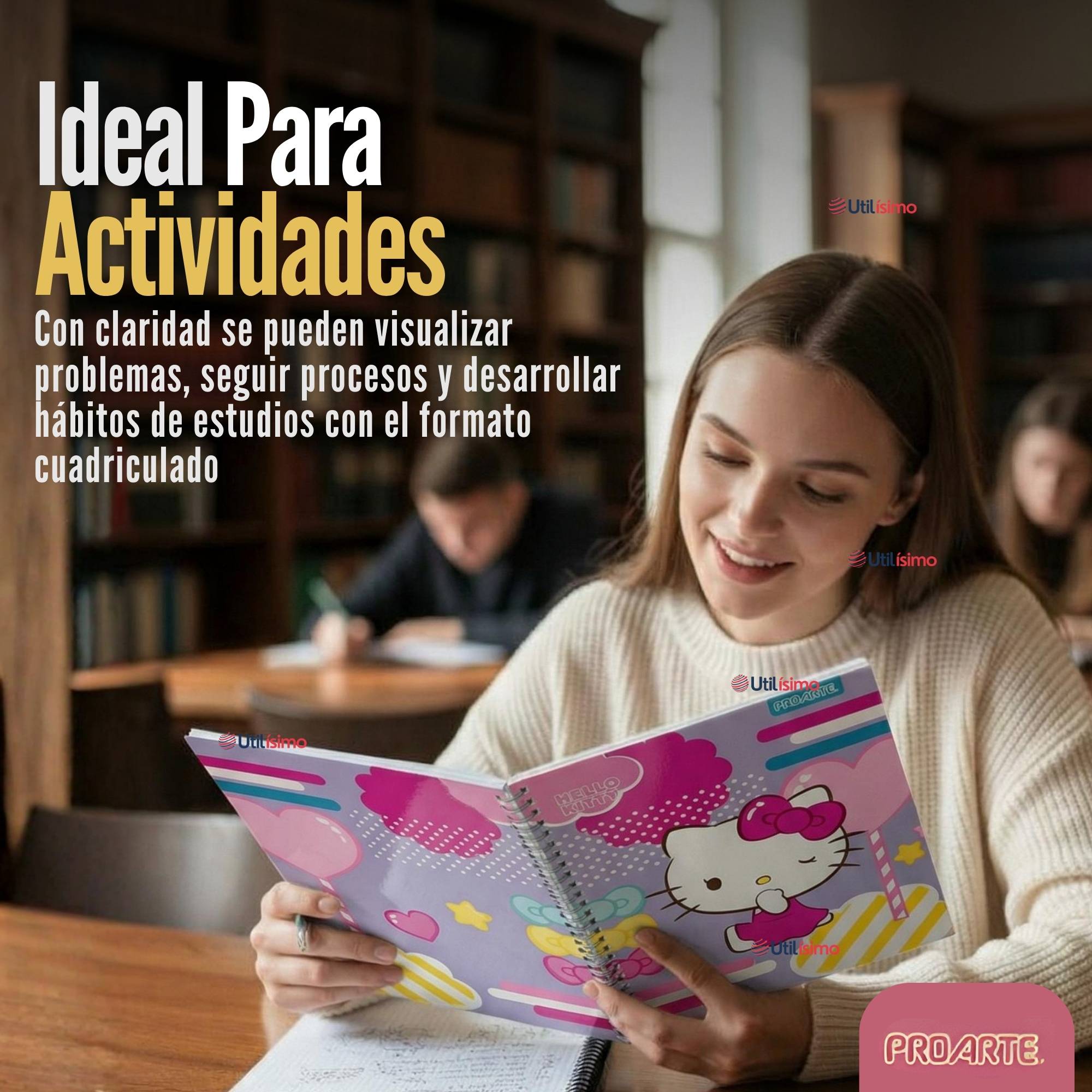PACK 5 CUADERNOS UNIVERSITARIOS HELLO KITTY 100 HOJAS PROARTE DISEÑO SURTIDO - 5