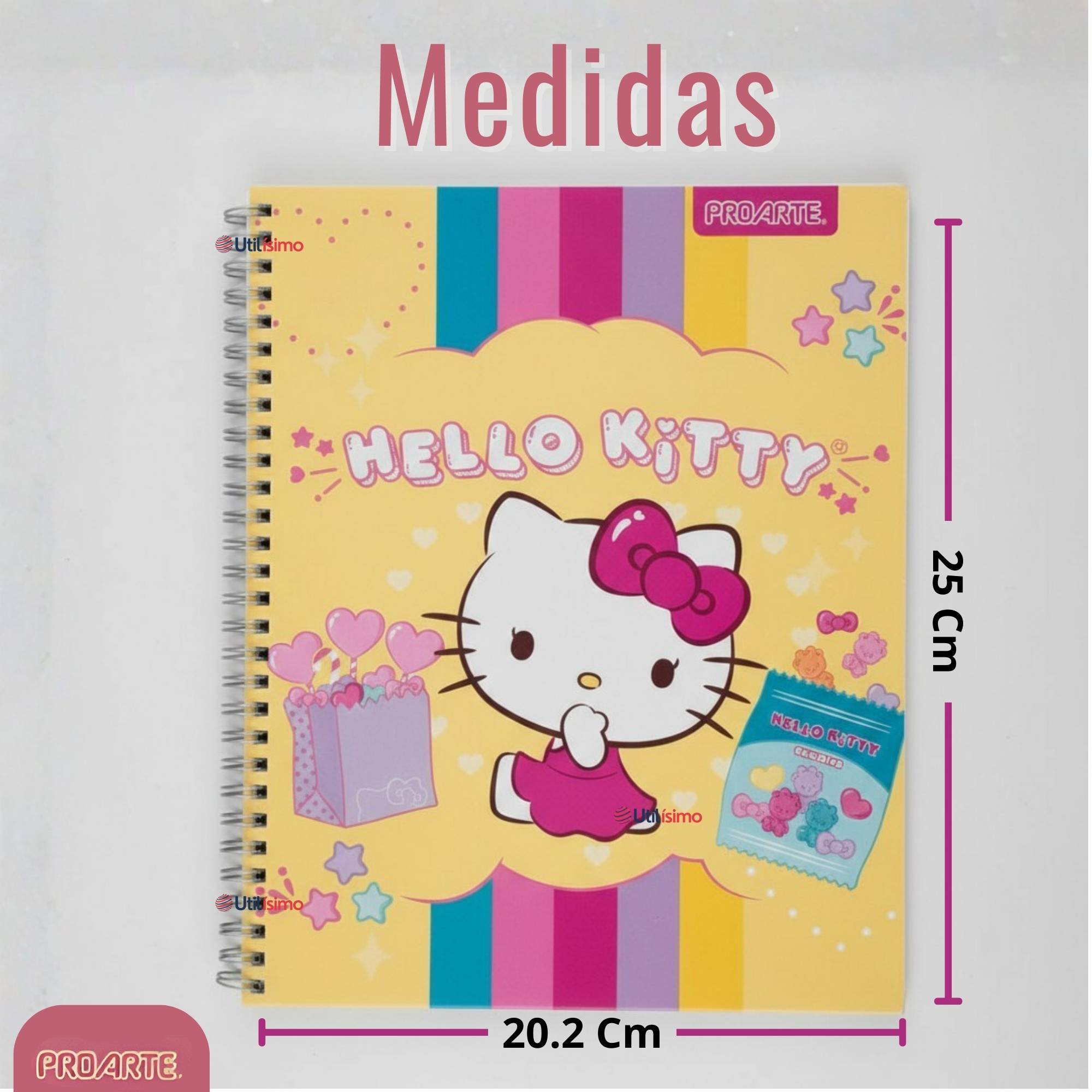 PACK 5 CUADERNOS UNIVERSITARIOS HELLO KITTY 100 HOJAS PROARTE DISEÑO SURTIDO - 4