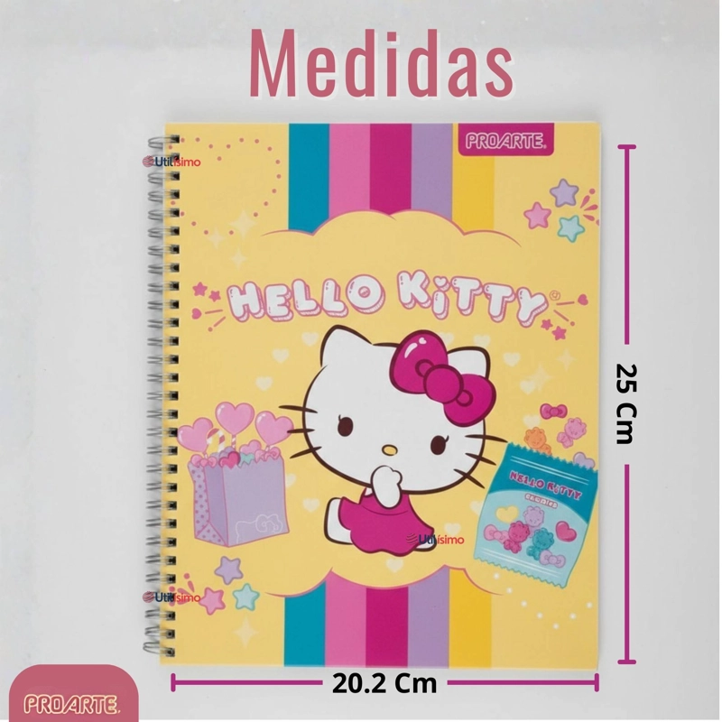 PACK 10 CUADERNOS UNIVERSITARIOS HELLO KITTY 100 HOJAS PROARTE DISEÑOS SURTIDOS - 4