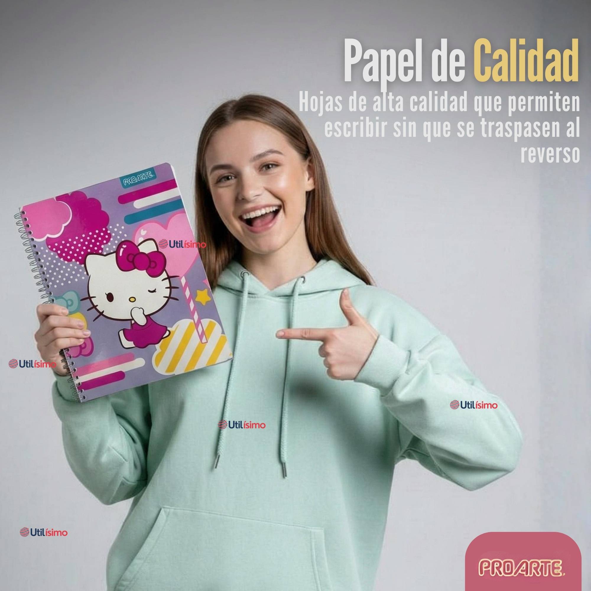 PACK 10 CUADERNOS UNIVERSITARIOS HELLO KITTY 100 HOJAS PROARTE DISEÑOS SURTIDOS - 9