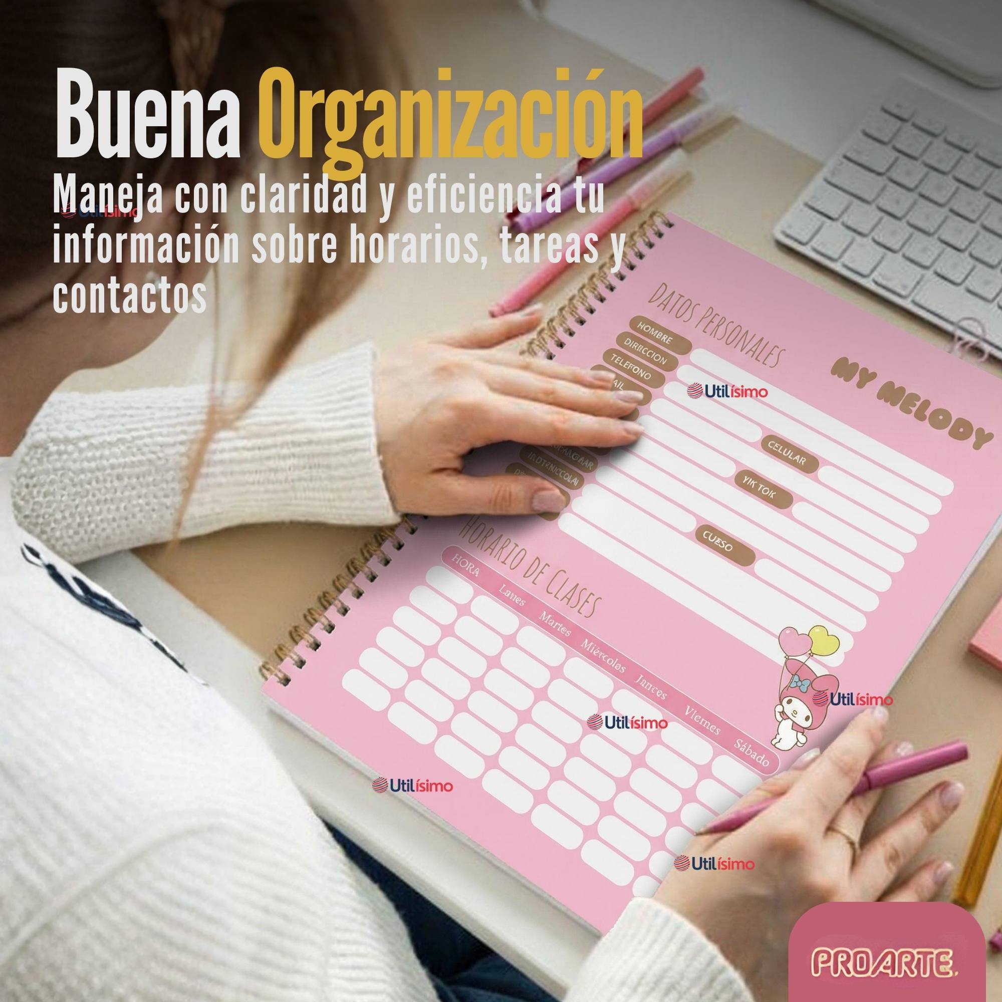 PACK 5 CUADERNOS UNIVERSITARIOS MY MELODY 100 HOJAS PROARTE DISEÑOS SURTIDOS - 6