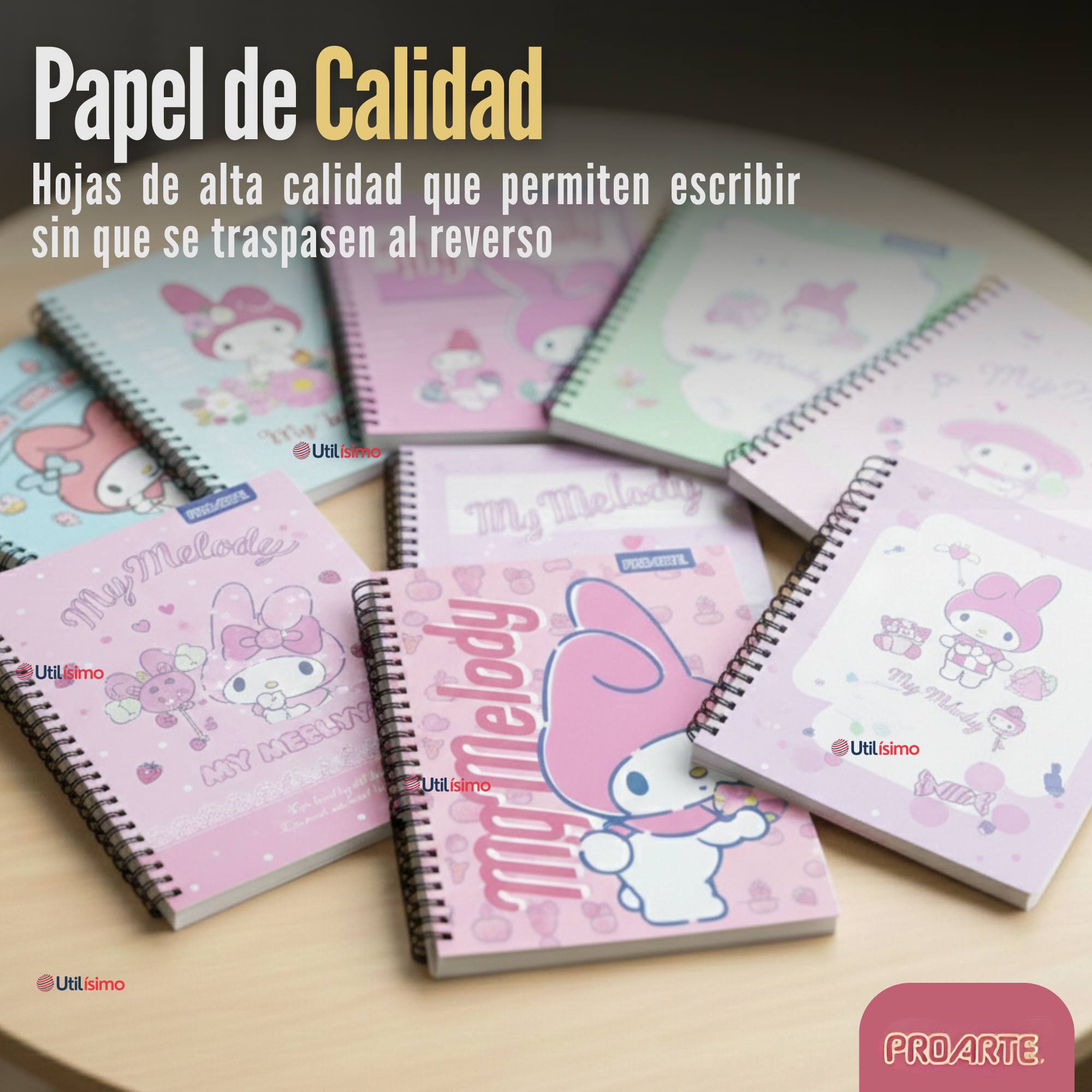 PACK 10 CUADERNOS UNIVERSITARIOS MY MELODY 100 HOJAS PROARTE DISEÑOS SURTIDOS - 8