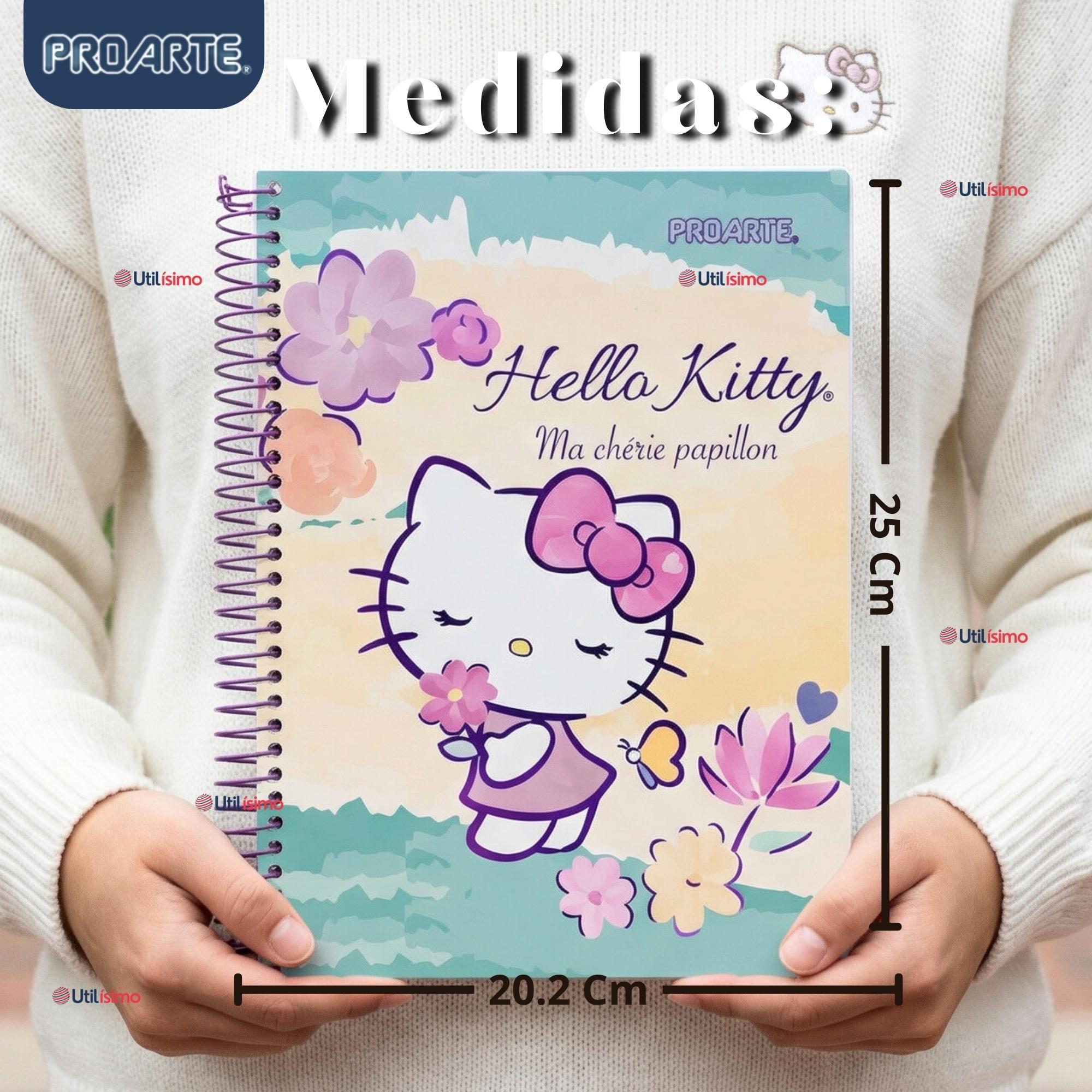 PACK 6 CUADERNOS UNIVERSITARIO HELLO KITTY 150 HOJAS TAPA GRUESA PROARTE DISEÑO SURTIDO - 6