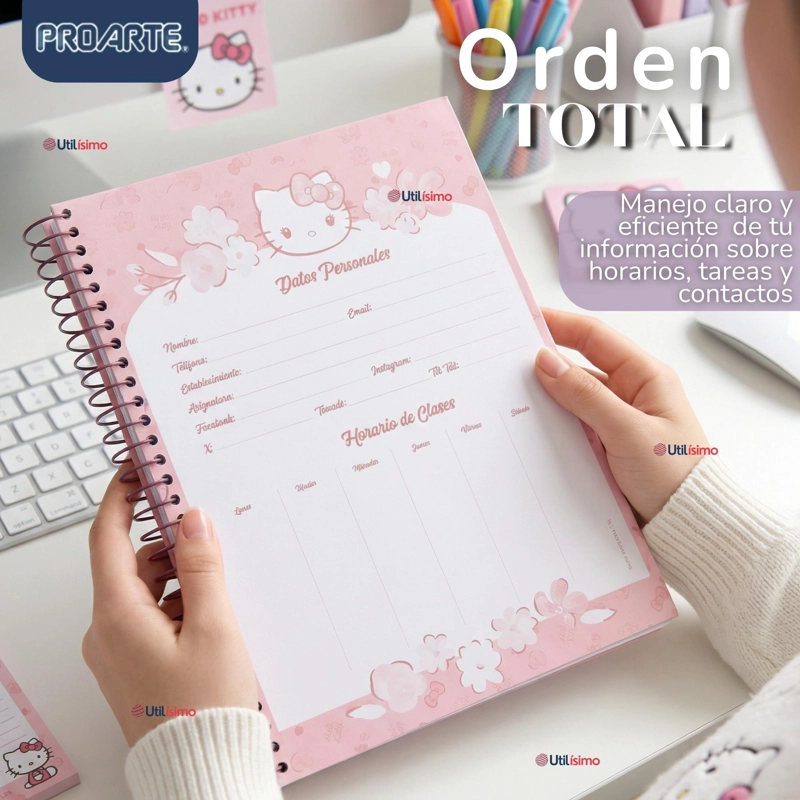 CUADERNO UNIVERSITARIO HELLO KITTY 150 HOJAS TAPA GRUESA PROARTE DISEÑO SURTIDO - 8