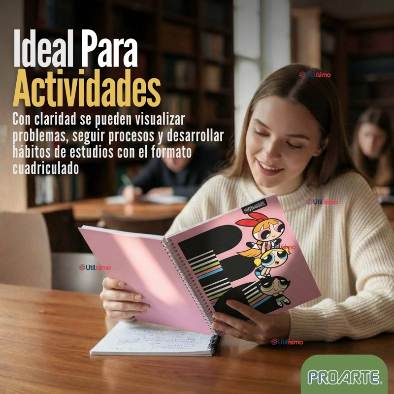 PACK 5 CUADERNOS UNIVERSITARIOS CHICAS SUPERPODEROSAS 100 HOJAS PROARTE POWERPUFF GIRLS - 5
