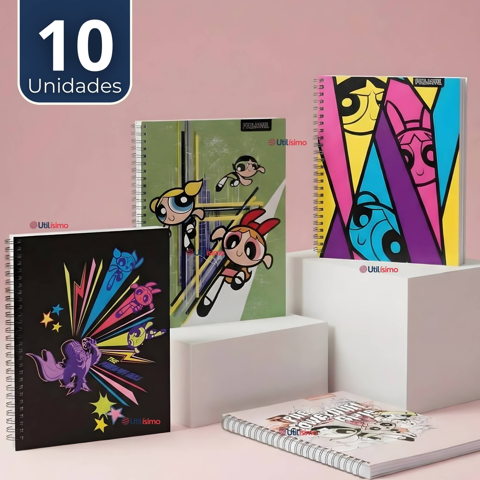 PACK 10 CUADERNOS UNIVERSITARIOS CHICAS SUPERPODEROSAS 100 HOJAS PROARTE POWERPUFF GIRLS - 1