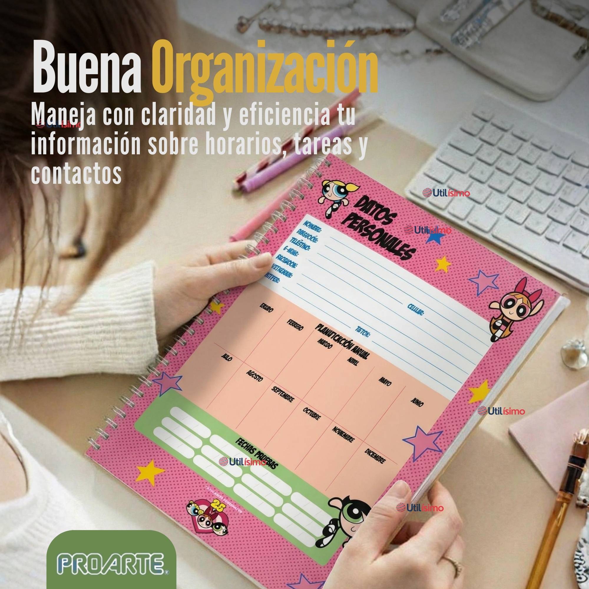 PACK 10 CUADERNOS UNIVERSITARIOS CHICAS SUPERPODEROSAS 100 HOJAS PROARTE POWERPUFF GIRLS - 7