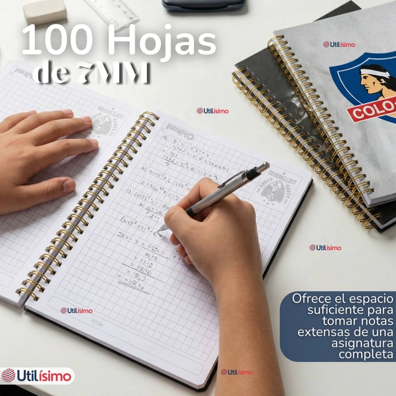 PACK 5 UNIDADES CUADERNOS COLO COLO CENTENARIO 100 HOJAS DISEÑOS SURTIDOS - 7