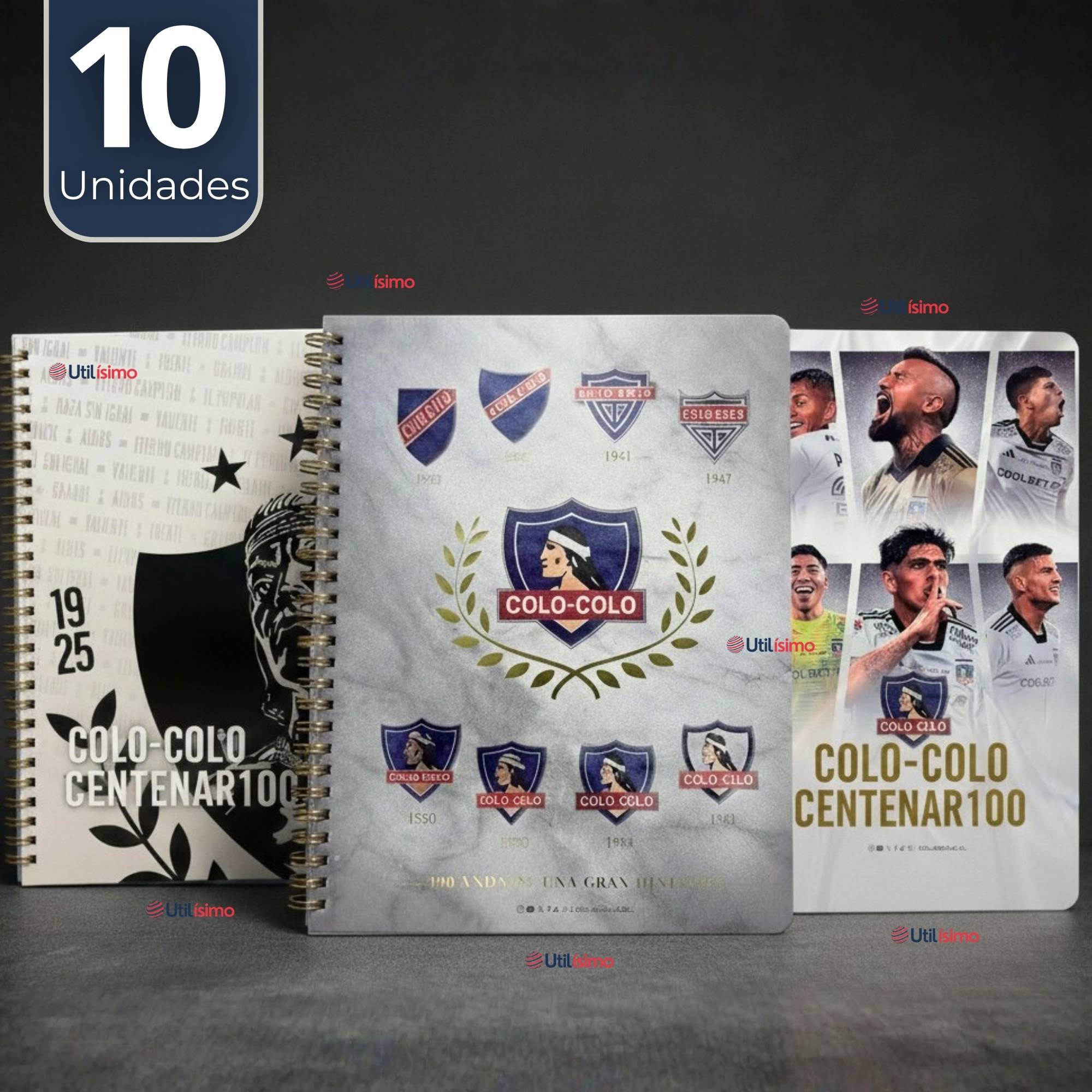 PACK 10 UNIDADES CUADERNOS COLO COLO CENTENARIO 100 HOJAS DISEÑOS SURTIDOS - 1
