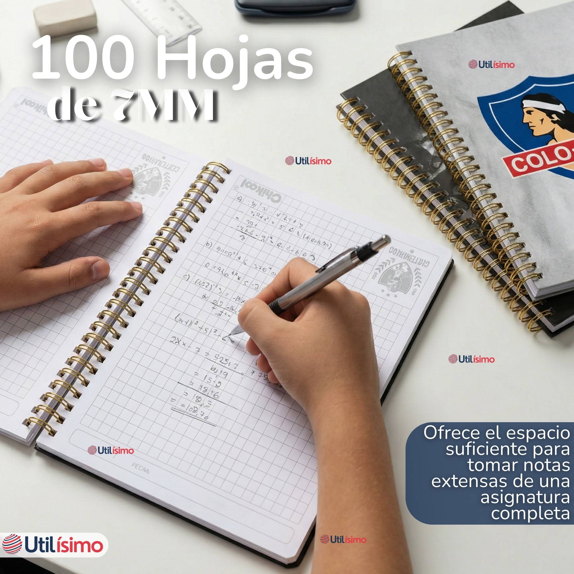 PACK 10 UNIDADES CUADERNOS COLO COLO CENTENARIO 100 HOJAS DISEÑOS SURTIDOS - 7