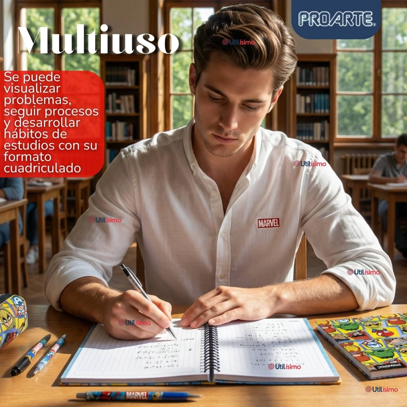 CUADERNO UNIVERSITARIO MARVEL HEROES KAWAII 150 HOJAS TAPA GRUESA PROARTE DISEÑO SURTIDO - 8