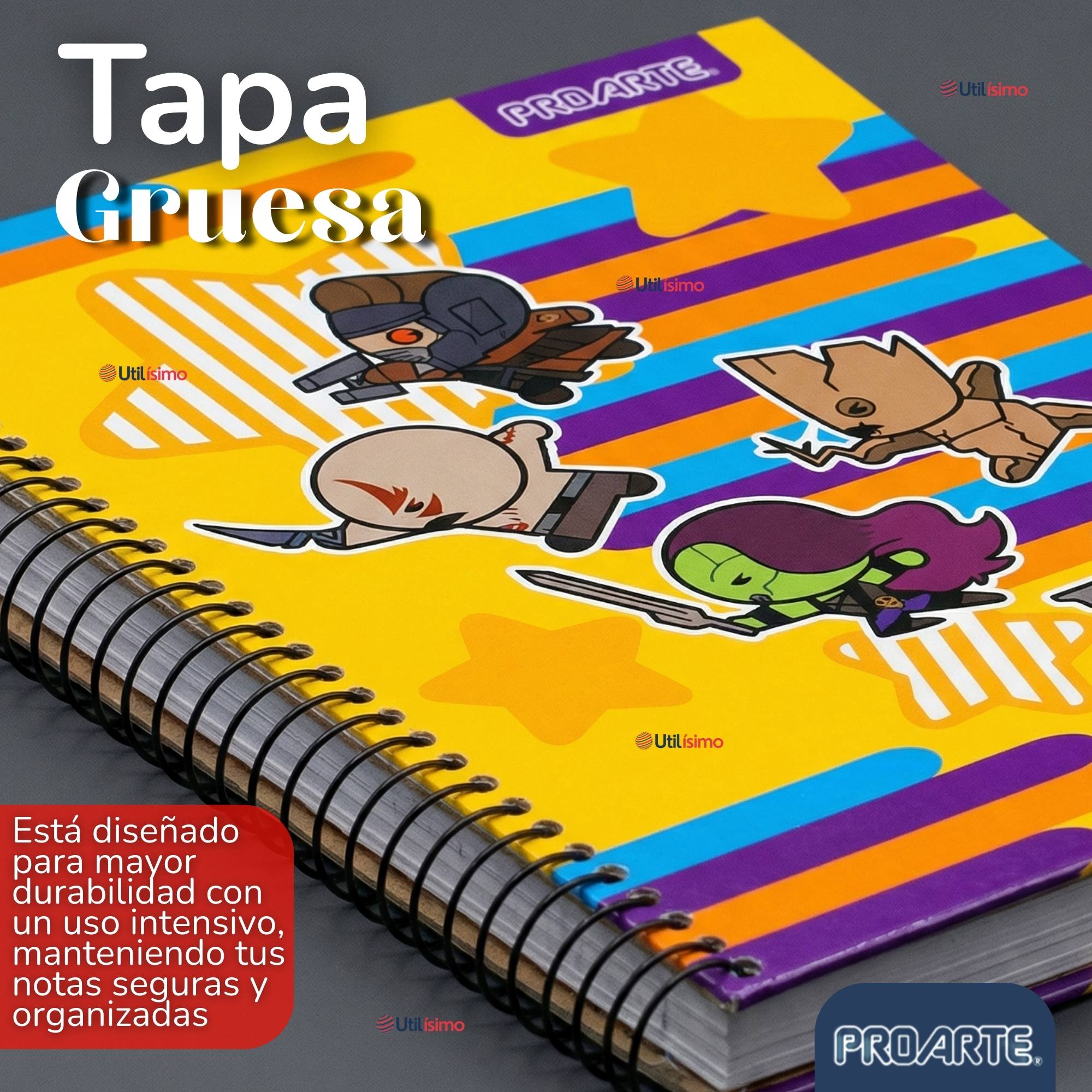 CUADERNO UNIVERSITARIO MARVEL HEROES KAWAII 150 HOJAS TAPA GRUESA PROARTE DISEÑO SURTIDO - 10