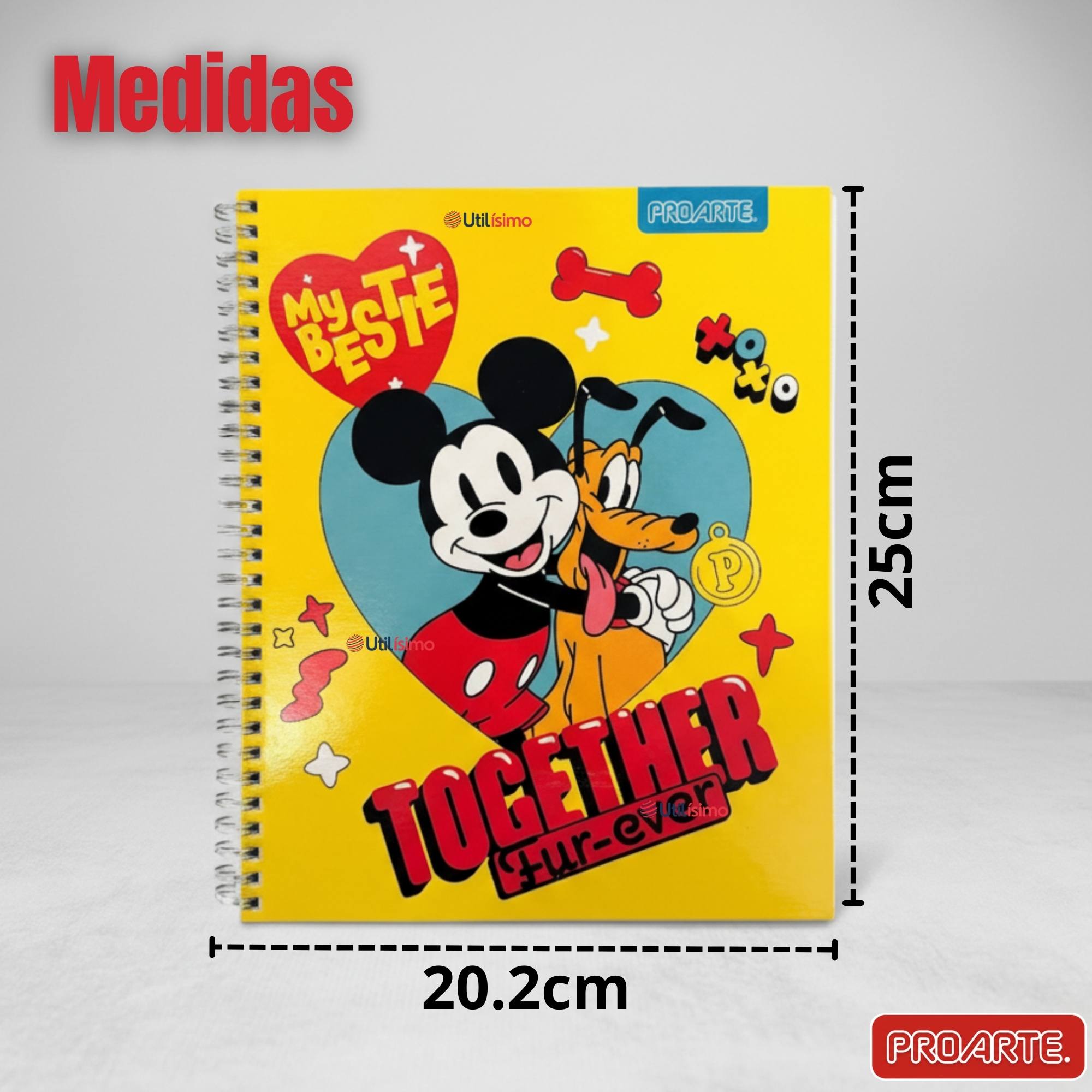 PACK 10 CUADERNOS UNIVERSITARIOS MICKEY MOUSE PROARTE 7MM 100 HOJAS DISEÑOS SURTIDOS - 3