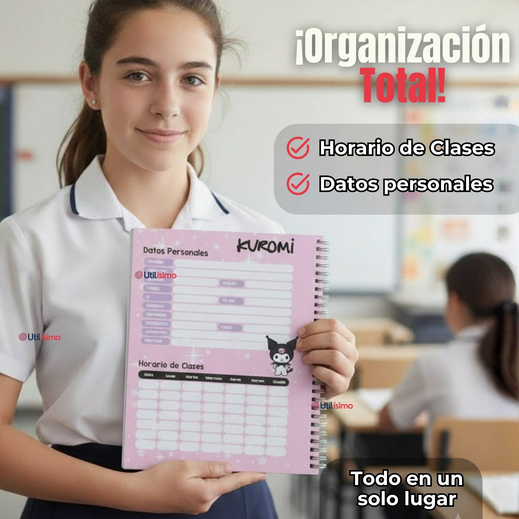 PACK 10 CUADERNOS UNIVERSITARIOS KUROMI PROARTE 7MM 100 HOJAS DISEÑOS SURTIDOS - 8