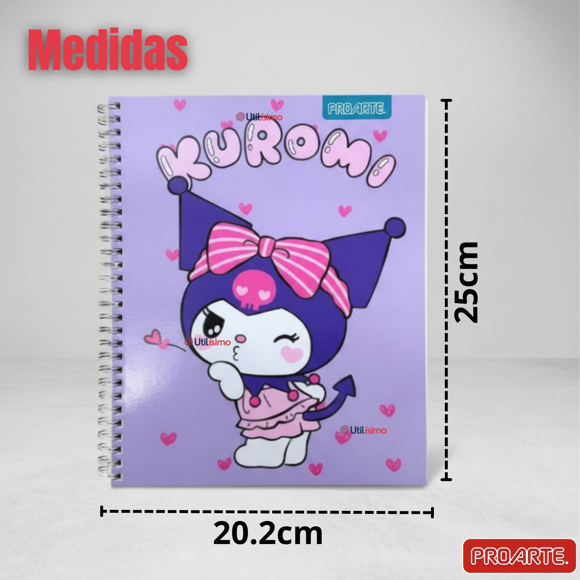 PACK 10 CUADERNOS UNIVERSITARIOS KUROMI PROARTE 7MM 100 HOJAS DISEÑOS SURTIDOS - 3