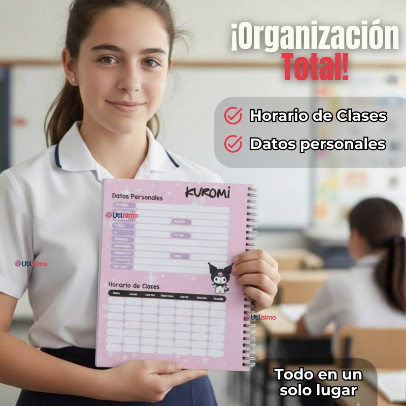 PACK 10 CUADERNOS UNIVERSITARIOS KUROMI PROARTE 7MM 100 HOJAS DISEÑOS SURTIDOS - 8