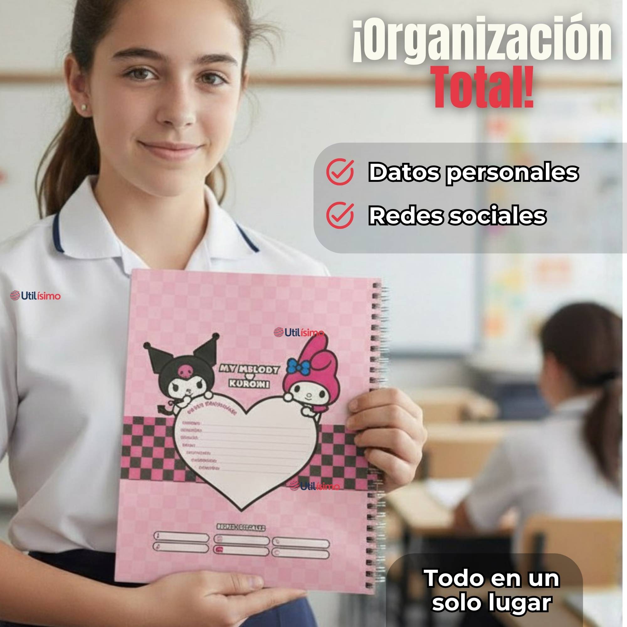 PACK 5 CUADERNOS UNIVERSITARIO MY MELODY & KUROMI PROARTE 7MM 100 HOJAS DISEÑOS SURTIDOS - 8