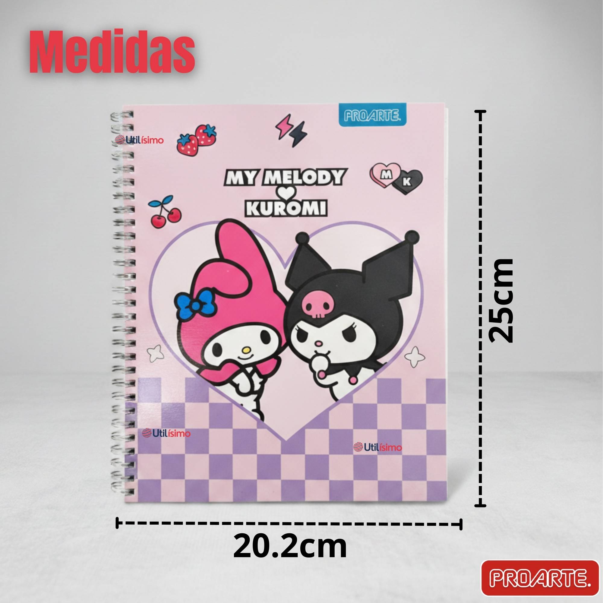 PACK 5 CUADERNOS UNIVERSITARIO MY MELODY & KUROMI PROARTE 7MM 100 HOJAS DISEÑOS SURTIDOS - 4