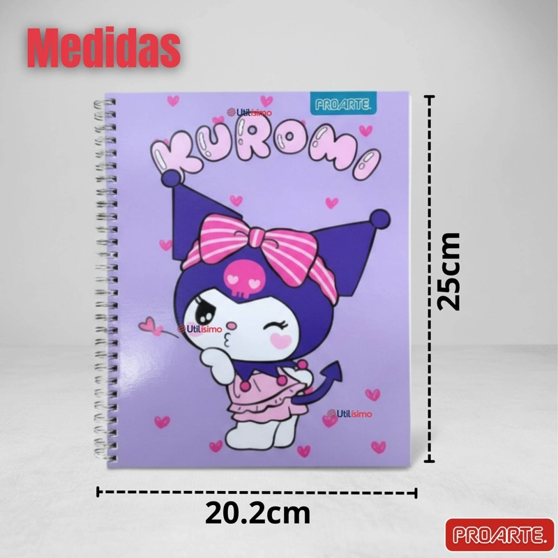 PACK 10 CUADERNOS UNIVERSITARIO MY MELODY & KUROMI PROARTE 7MM 100 HOJAS DISEÑOS SURTIDOS - 3