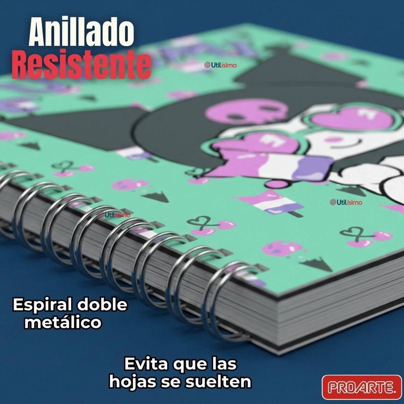 PACK 10 CUADERNOS UNIVERSITARIO MY MELODY & KUROMI PROARTE 7MM 100 HOJAS DISEÑOS SURTIDOS - 7