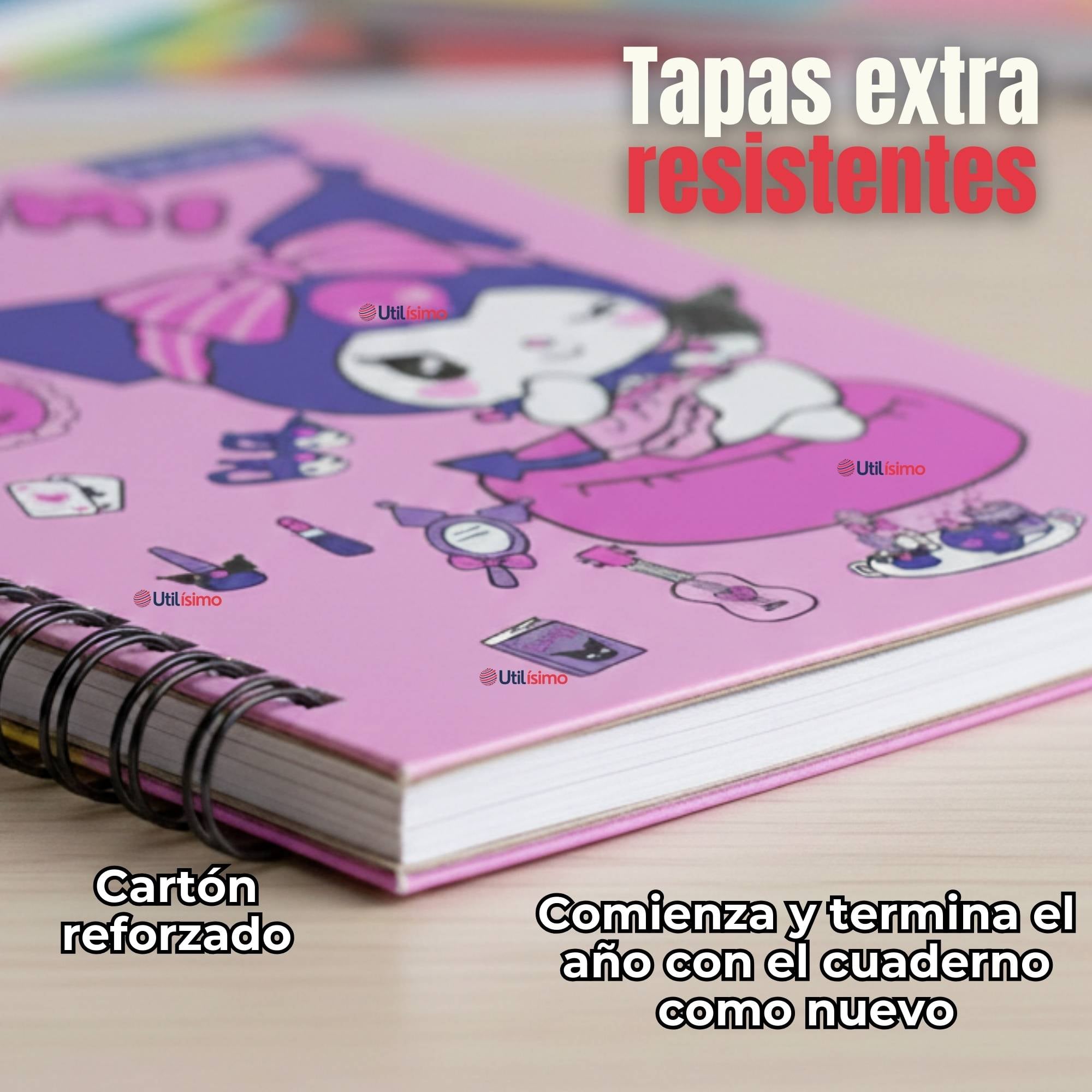 PACK 10 CUADERNOS UNIVERSITARIO MY MELODY & KUROMI PROARTE 7MM 100 HOJAS DISEÑOS SURTIDOS - 4