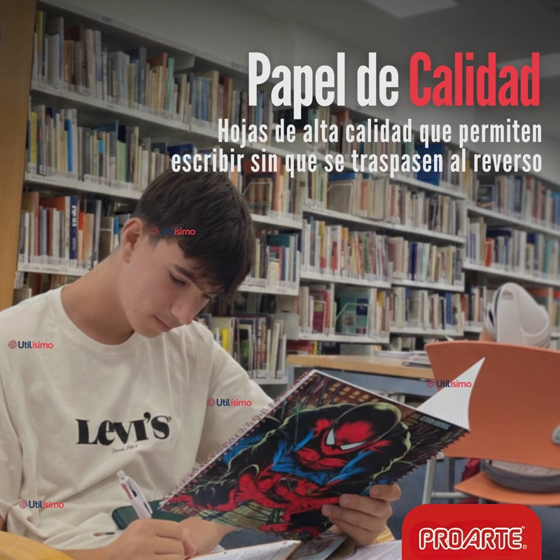 PACK 5 CUADERNOS UNIVERSITARIOS SPIDERMAN 100 HOJAS PROARTE DISEÑOS SURTIDOS - 9