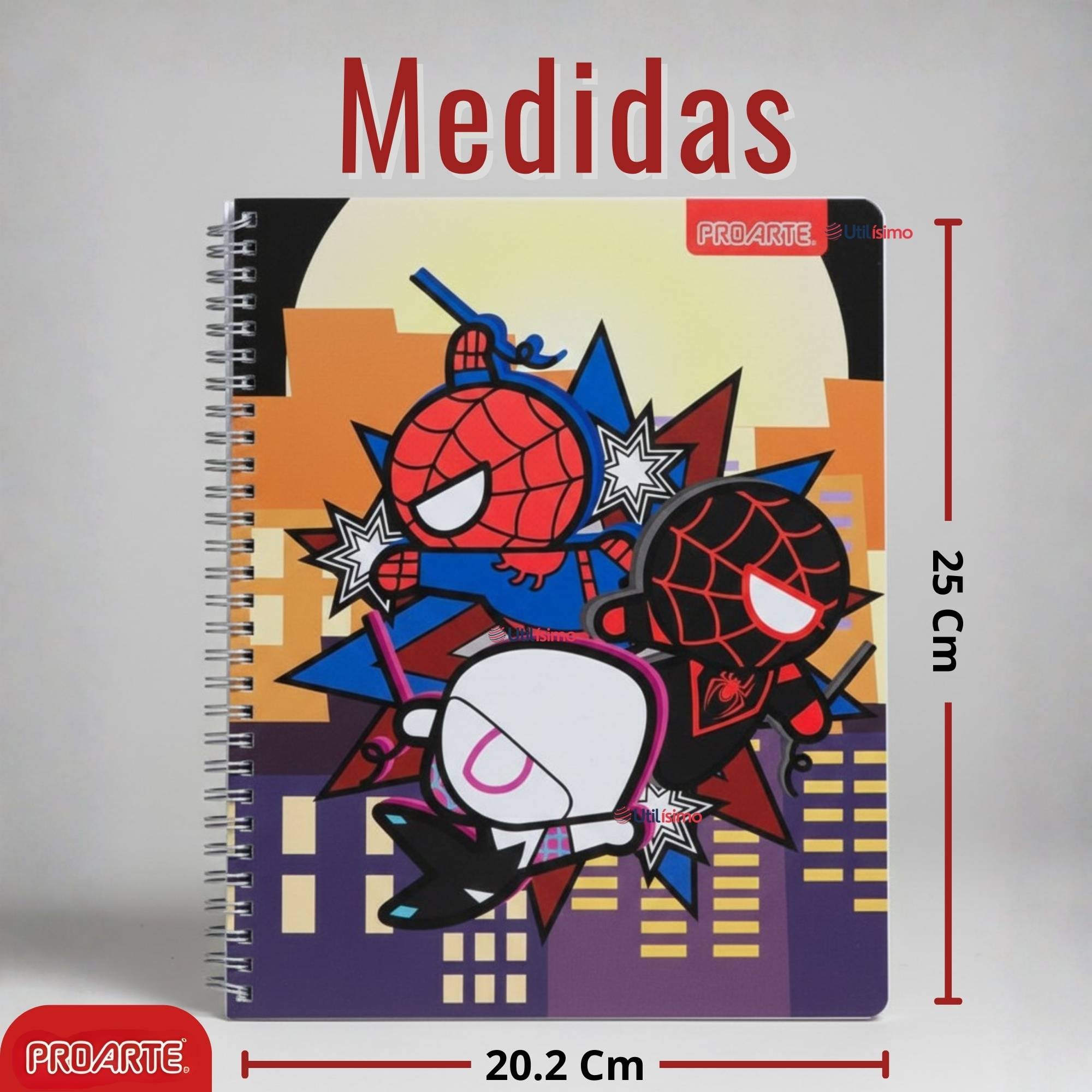 PACK 5 CUADERNOS UNIVERSITARIOS MARVEL HEROES 100 HOJAS PROARTE DISEÑOS SURTIDOS - 4
