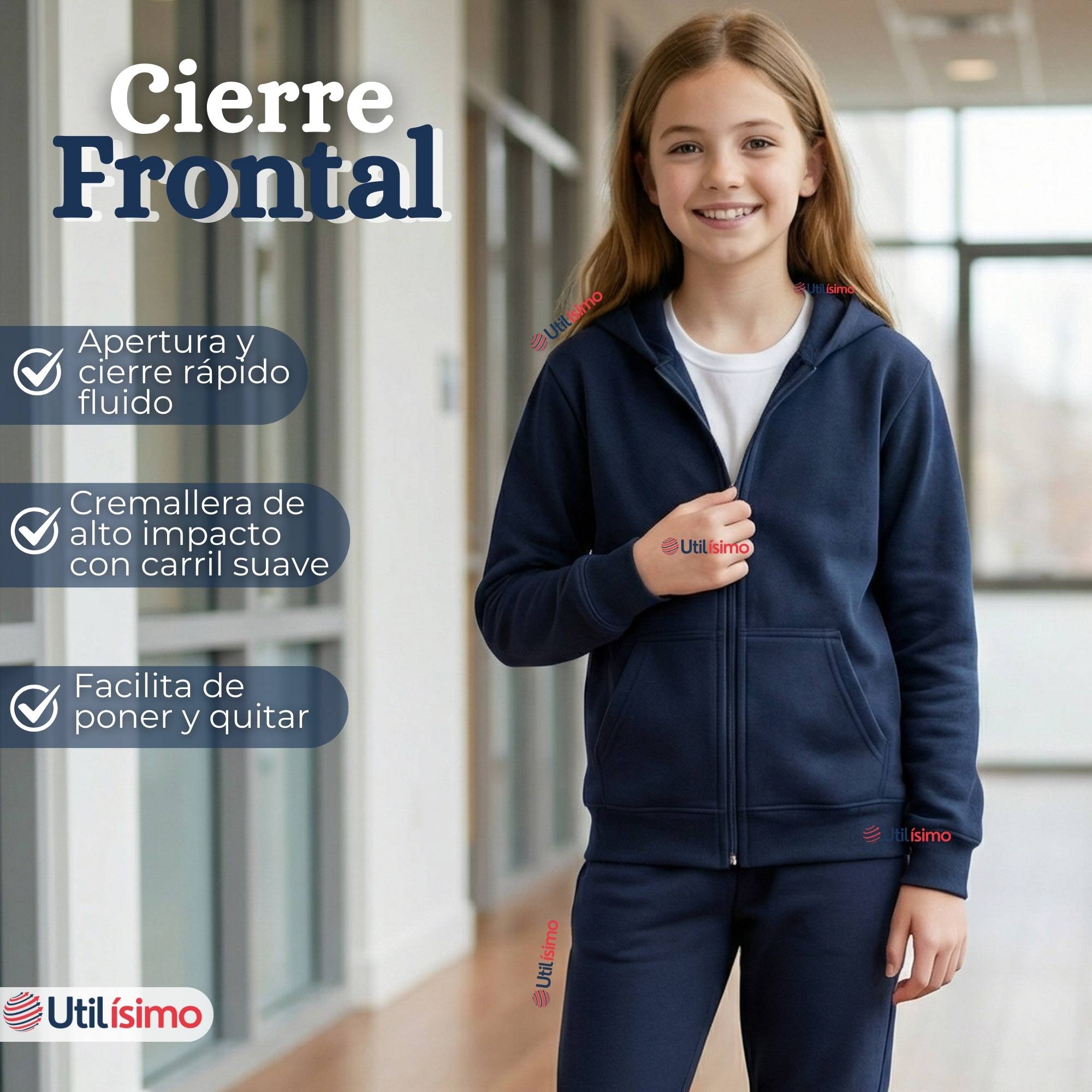 PACK 2 CONJUNTOS ESCOLARES BUZO PANTALON Y POLERON 100% ALGODON NIÑA UNISEX AZUL 3 A 16 AÑOS - 10