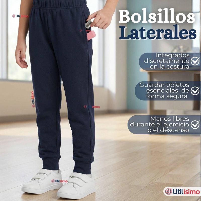 PACK 2 CONJUNTOS ESCOLARES BUZO PANTALON Y POLERON 100% ALGODON NIÑA UNISEX AZUL 3 A 16 AÑOS - 12