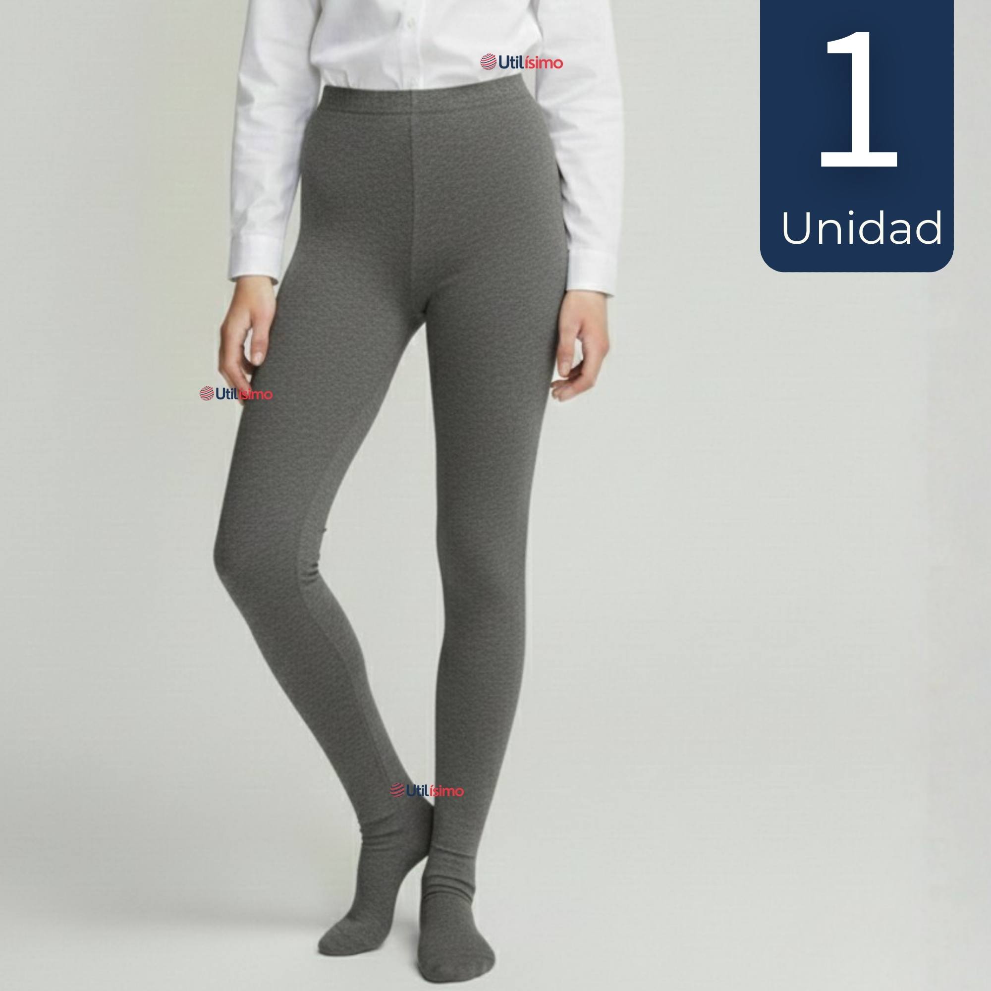 PANTY BALLERINAS ESCOLARES NIÑA ALGODON GRIS - 1