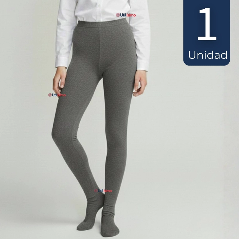 PANTY BALLERINAS ESCOLARES NIÑA ALGODON GRIS - 1