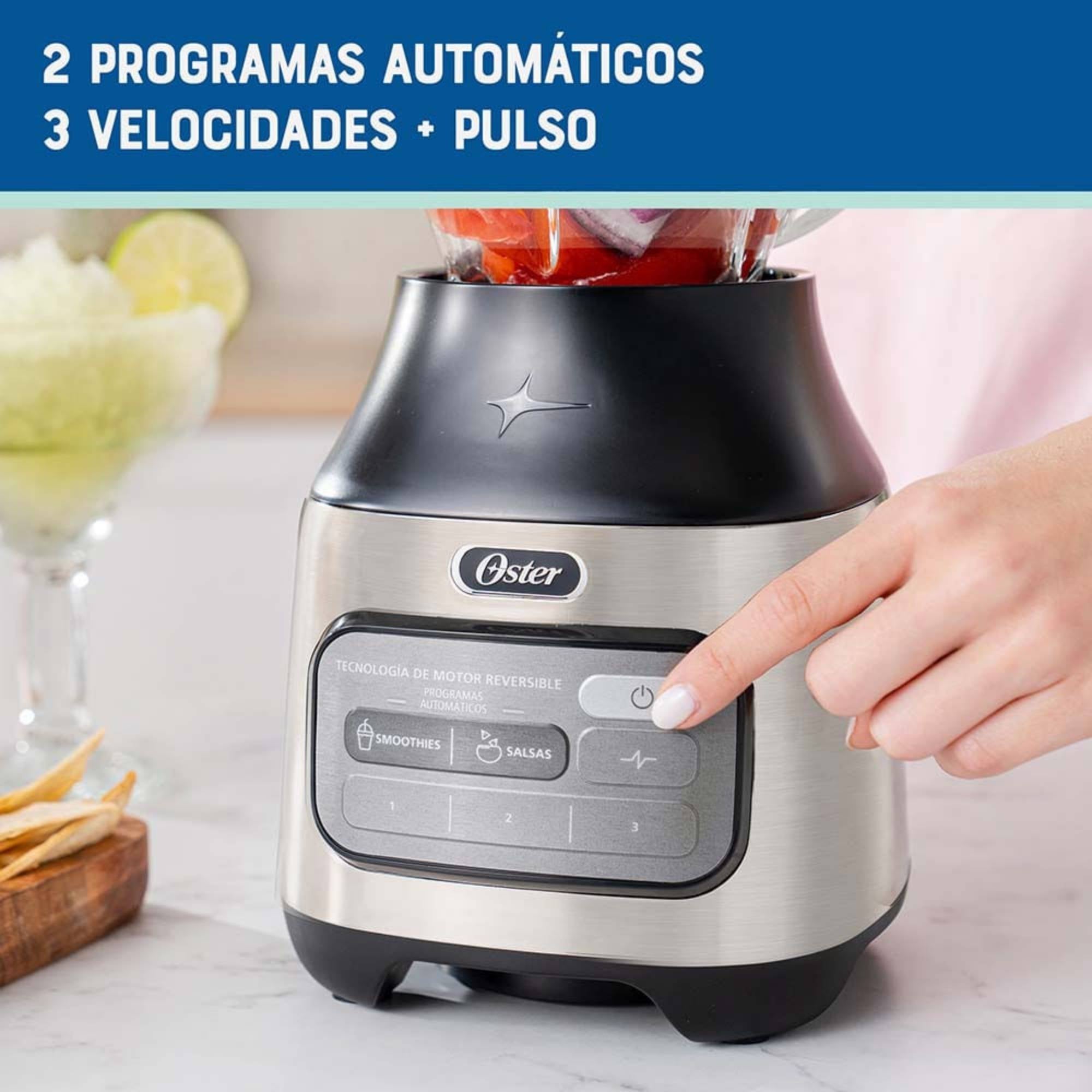 LICUADORA OSTER® CON TECNOLOGIA REVERSIBLE, 2 PROGRAMAS AUTOMATICOS Y 3 VELOCIDADES MAS PULSO - 3