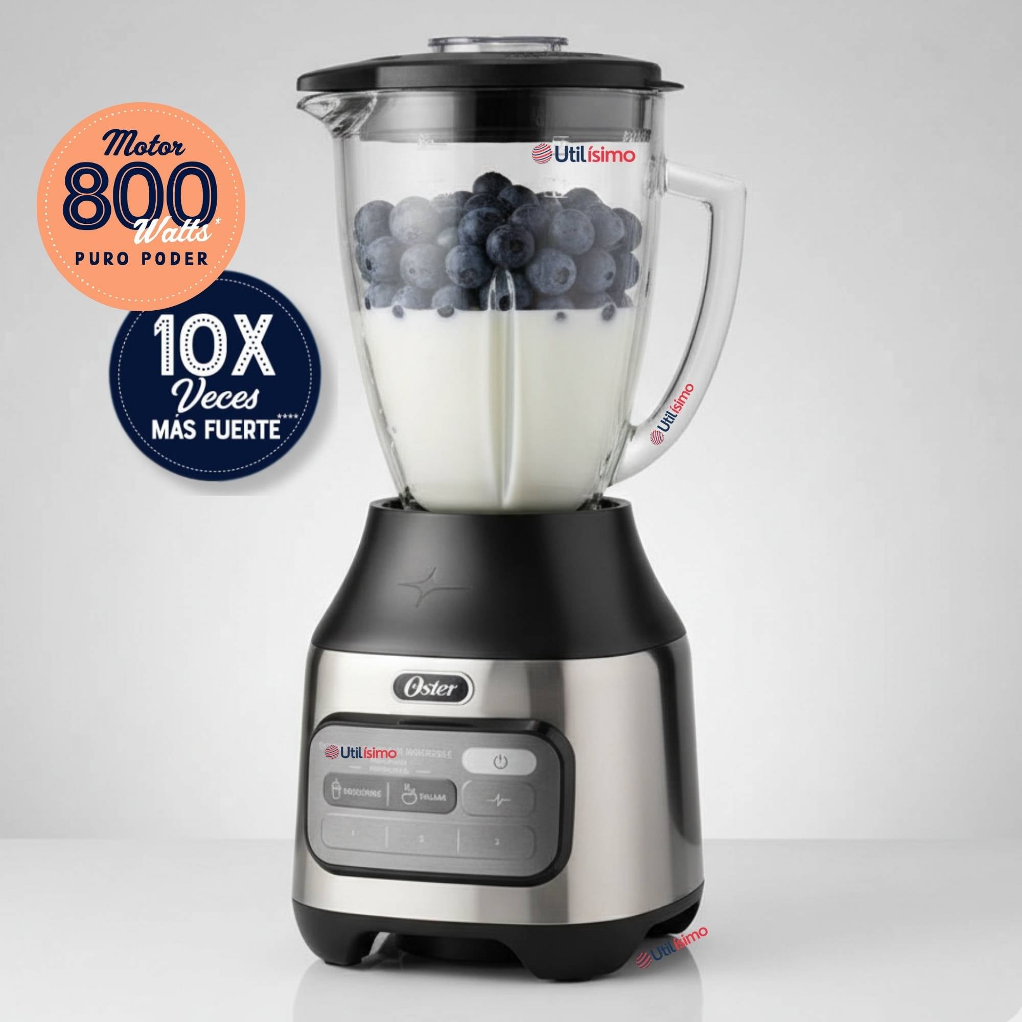 LICUADORA OSTER® CON TECNOLOGIA REVERSIBLE, 2 PROGRAMAS AUTOMATICOS Y 3 VELOCIDADES MAS PULSO - 1