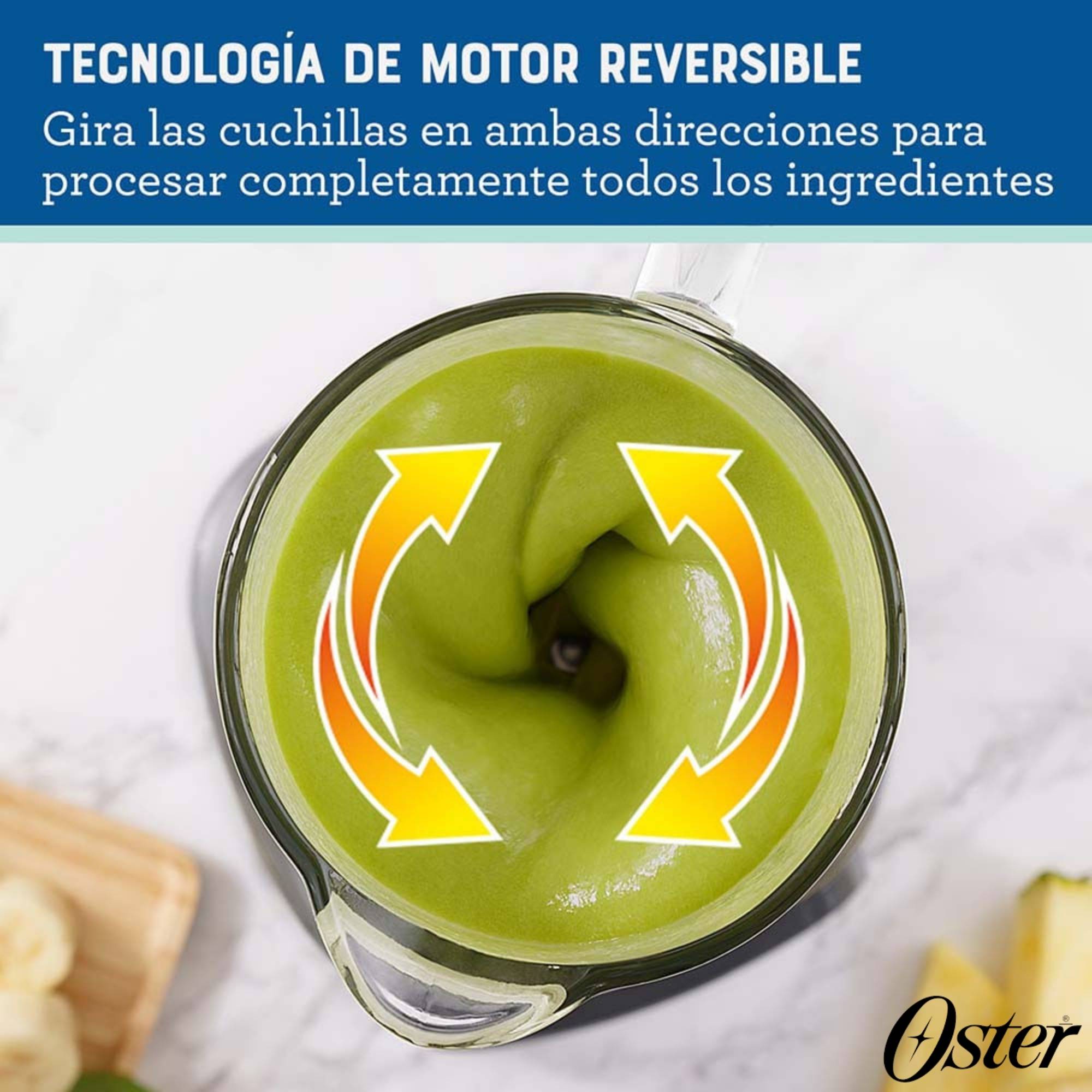 LICUADORA OSTER® CON TECNOLOGIA REVERSIBLE, 2 PROGRAMAS AUTOMATICOS Y 3 VELOCIDADES MAS PULSO - 8