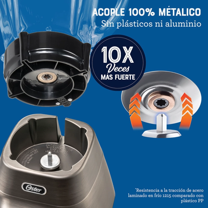 LICUADORA OSTER® PROGRAMAS AUTOMATICOS TECNOLOGIA REVERSIBLE,TACTIL Y VASO BLEND-N-GO BLSTPYG1312XBG - 3