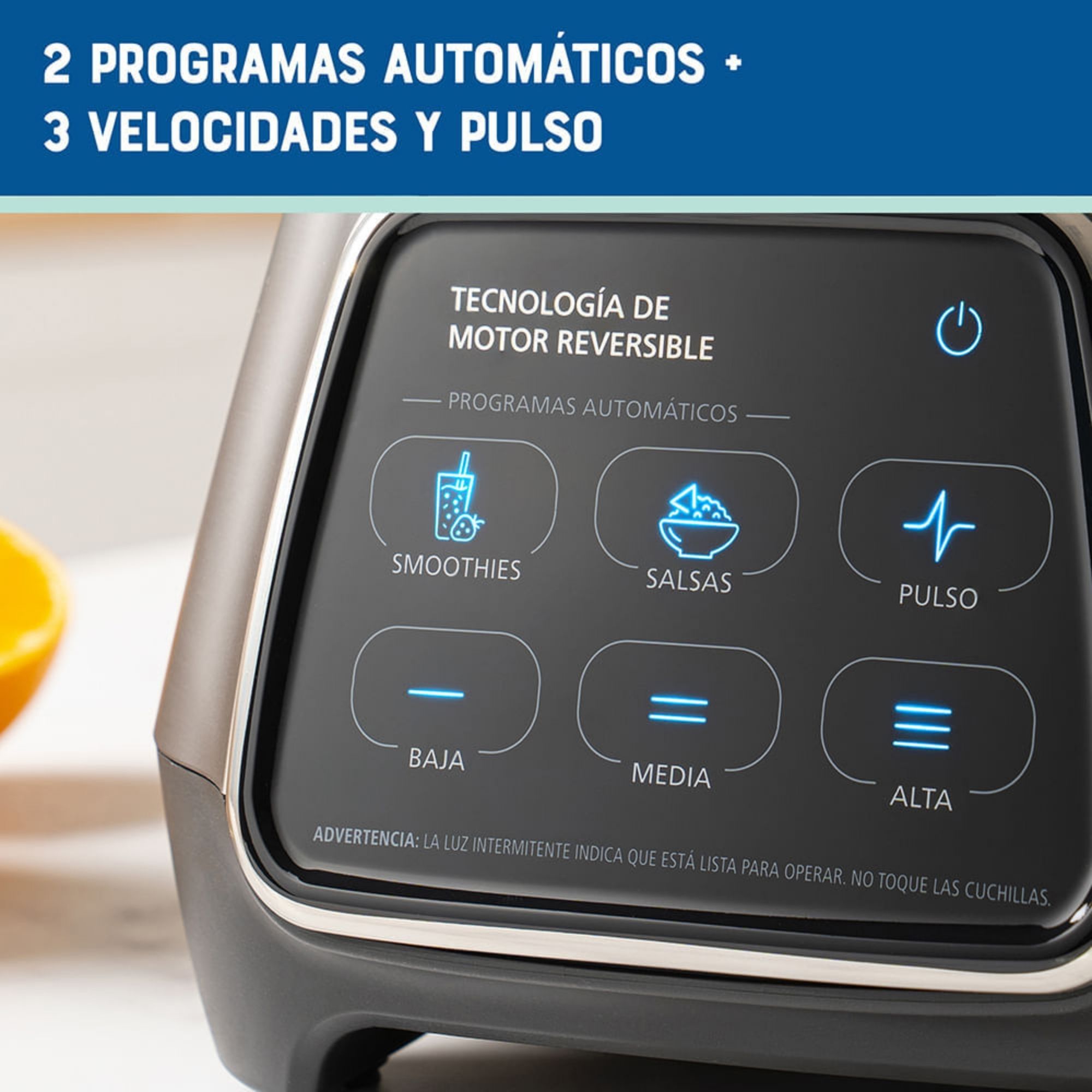 LICUADORA OSTER® PROGRAMAS AUTOMATICOS TECNOLOGIA REVERSIBLE,TACTIL Y VASO BLEND-N-GO BLSTPYG1312XBG - 12