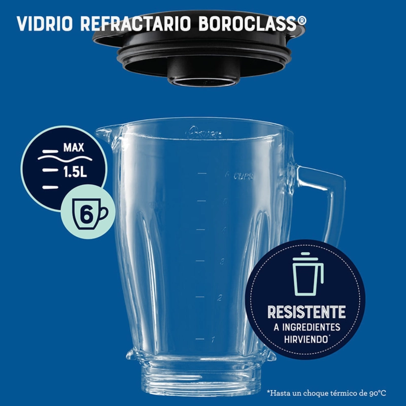 LICUADORA OSTER® PROGRAMAS AUTOMATICOS TECNOLOGIA REVERSIBLE,TACTIL Y VASO BLEND-N-GO BLSTPYG1312XBG - 14