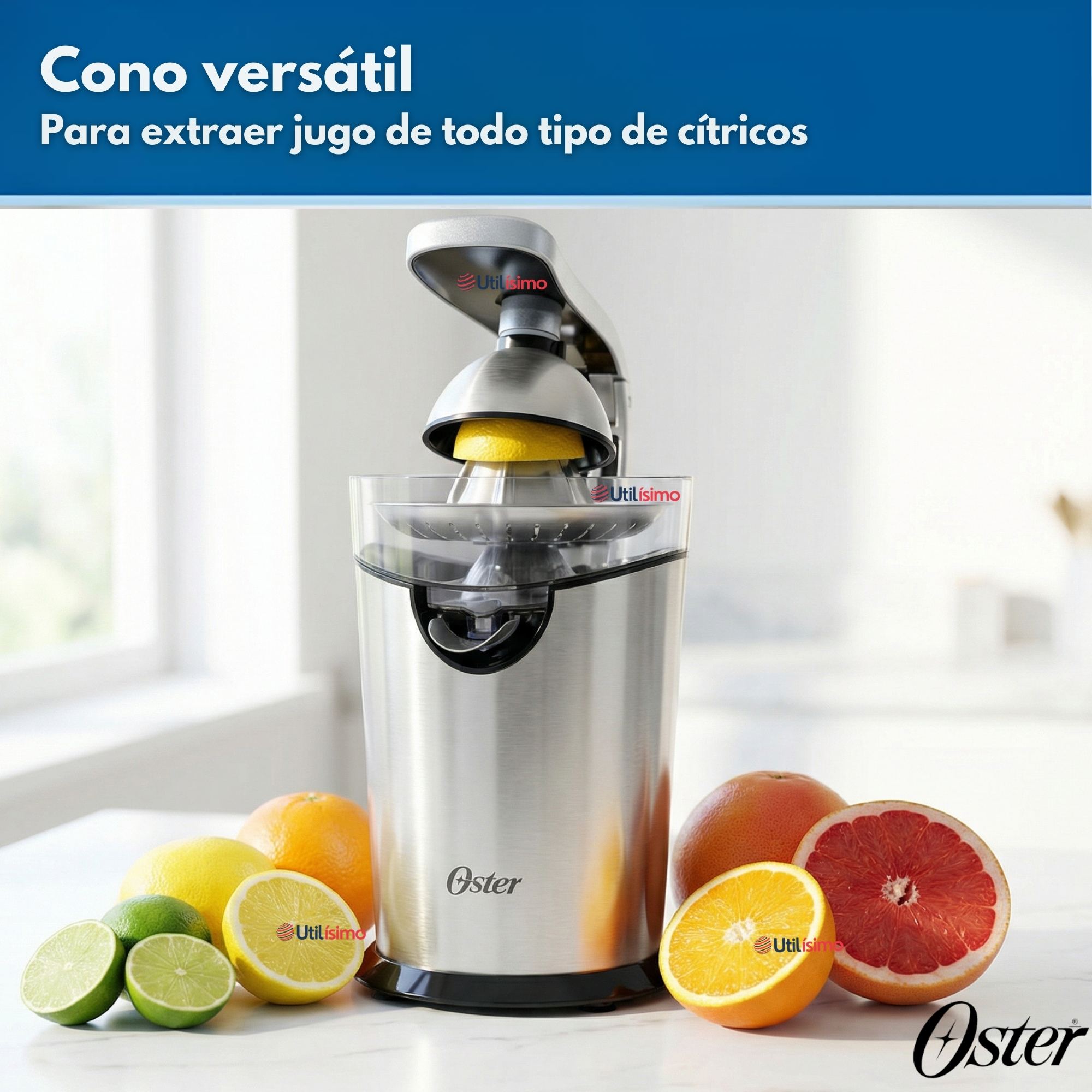 EXPRIMIDOR DE CITRICOS OSTER® DE ACERO INOXIDABLE FPSTJU4200 VERSION 2026 - 5