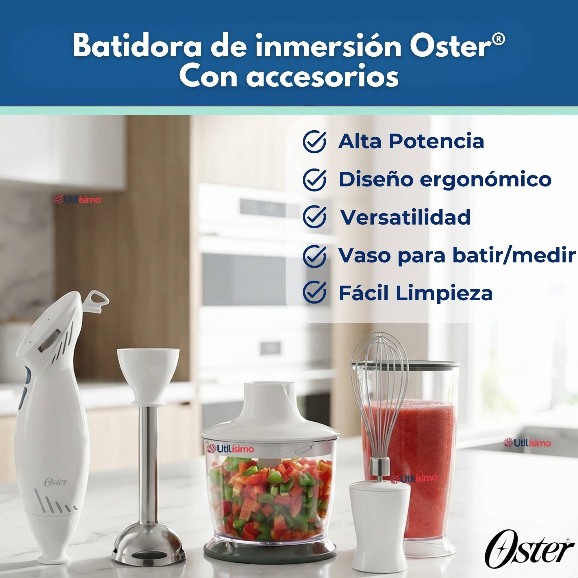 BATIDORA DE INMERSION OSTER® CON ACCESORIOS 2616 VERSION 2026 - 3