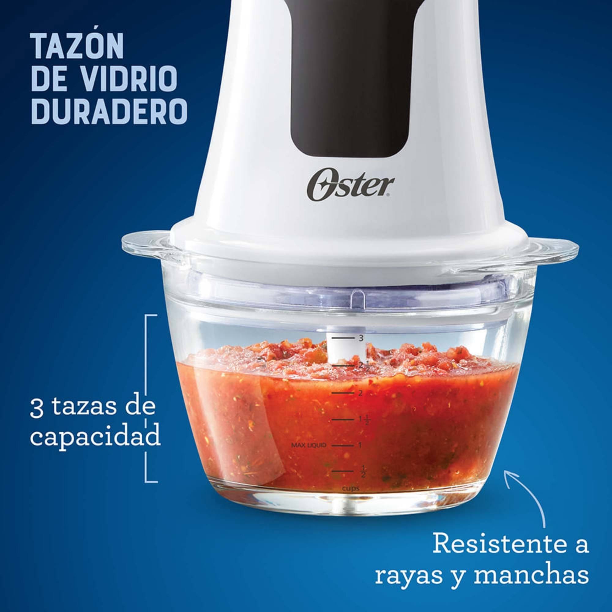 MINI PICADORA OSTER® 3 TAZAS CON TAZON DE VIDRIO FPSTFP3340 VERSION 2026 - 10