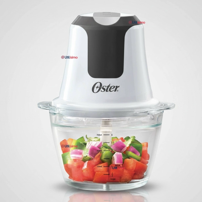 MINI PICADORA OSTER® 3 TAZAS CON TAZON DE VIDRIO FPSTFP3340 VERSION 2026 - 1