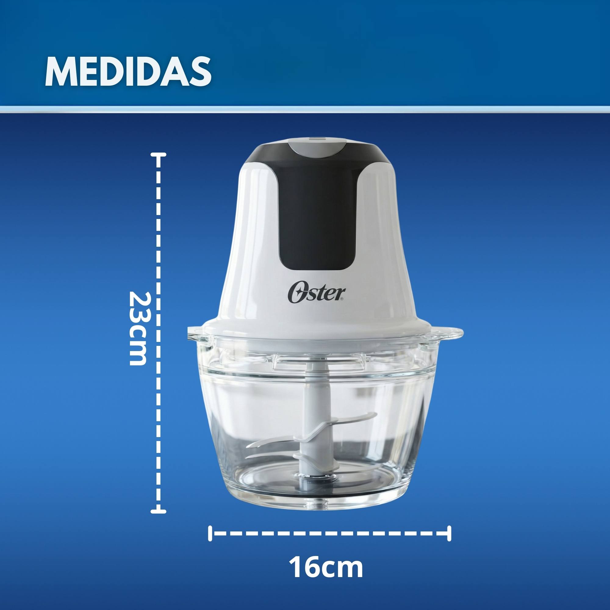 MINI PICADORA OSTER® 3 TAZAS CON TAZON DE VIDRIO FPSTFP3340 VERSION 2026 - 8