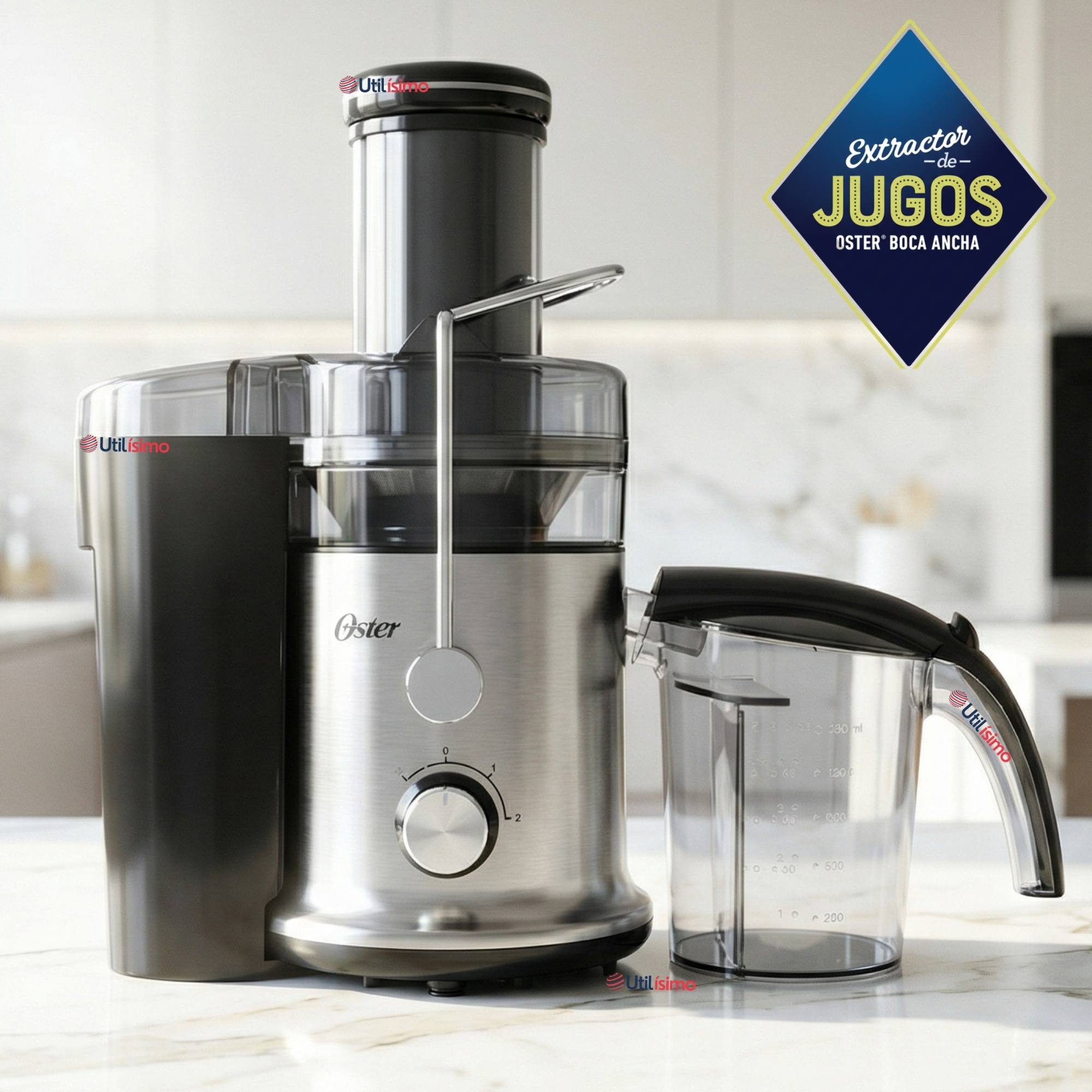 OSTER® EXTRACTOR DE JUGOS, CON 2 VELOCIDADES + PULSO,FACIL DE LIMPIAR, NEGRO Y PLATEADO,FPSTJE320S - 5