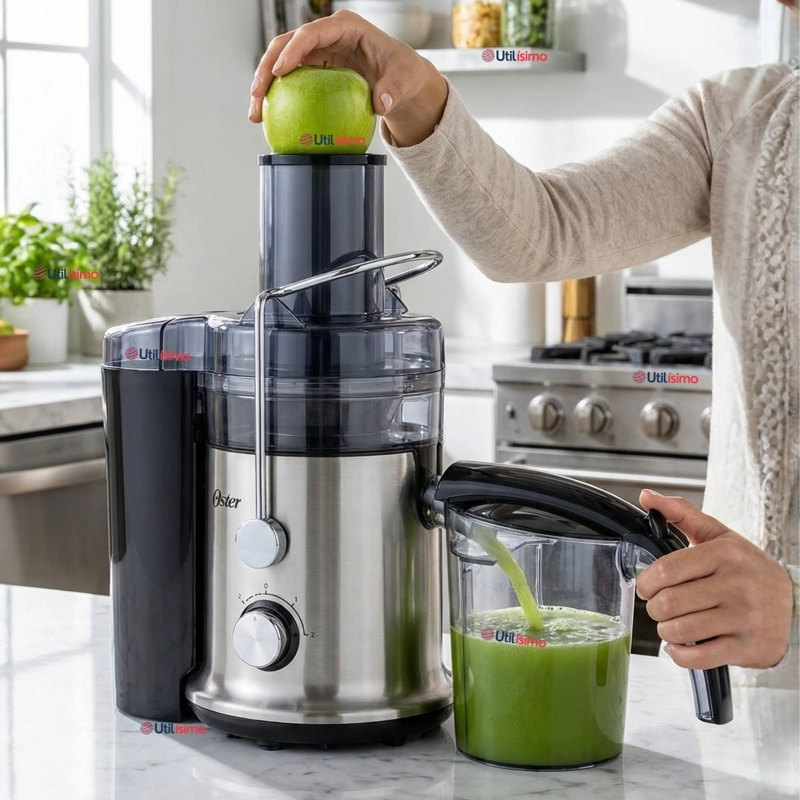 OSTER® EXTRACTOR DE JUGOS, CON 2 VELOCIDADES + PULSO,FACIL DE LIMPIAR, NEGRO Y PLATEADO,FPSTJE320S - 1
