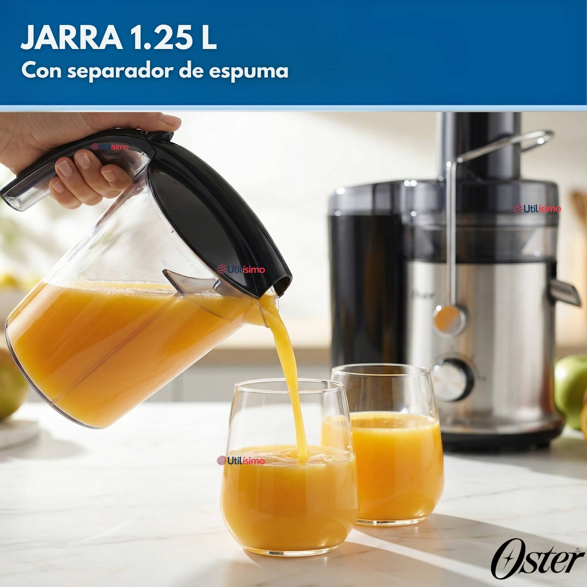 OSTER® EXTRACTOR DE JUGOS, CON 2 VELOCIDADES + PULSO,FACIL DE LIMPIAR, NEGRO Y PLATEADO,FPSTJE320S - 13