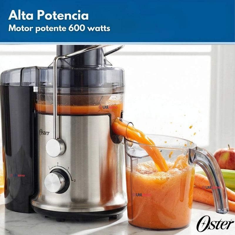 OSTER® EXTRACTOR DE JUGOS, CON 2 VELOCIDADES + PULSO,FACIL DE LIMPIAR, NEGRO Y PLATEADO,FPSTJE320S - 8