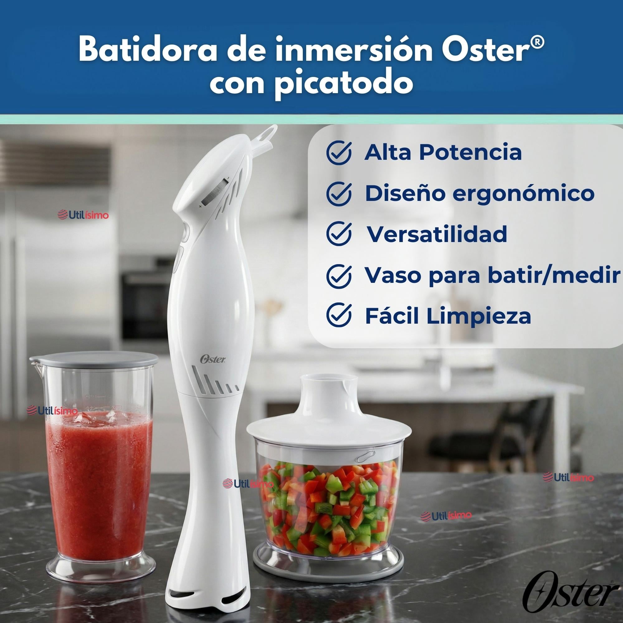 BATIDORA DE INMERSION OSTER® CON PICATODO 2612 - 3